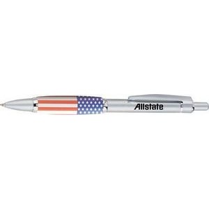 Metal Designer Pen w/USA Flag Grip
