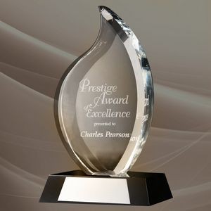 Crystal Flame Award on Black Base - Large