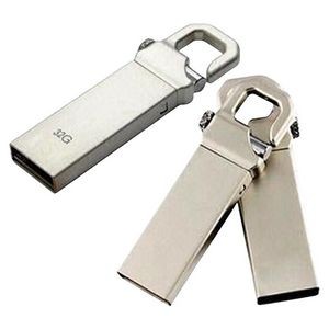 Capless Metal Key Ring USB Drive (2GB)