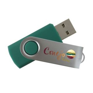 iClick� Silver Swivel USB Flash Drive 8GB