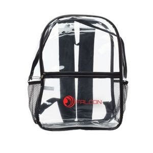 Clear PVC Backpack with Side Mesh Pocket