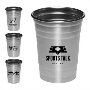 16 oz. HOP Stainless Steel Beer Cups w/ 2 Color Imprint