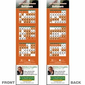 Baltimore Pro Baseball Schedule Bookmark (2"x8 1/2")