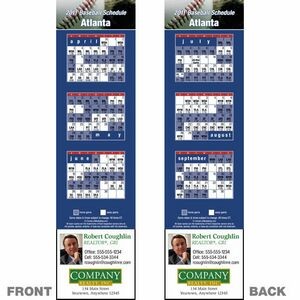 Atlanta Pro Baseball Schedule Bookmark (2"x8 1/2")