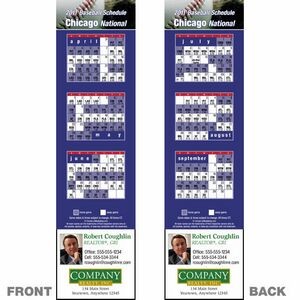 Chicago (National) Pro Baseball Schedule Bookmark (2"x8 1/2")