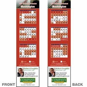 Washington Pro Baseball Schedule Bookmark (2"x8 1/2")