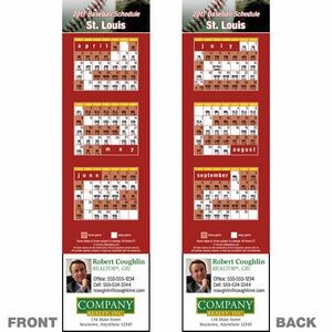 St. Louis Pro Baseball Schedule Bookmark (2"x8 1/2")