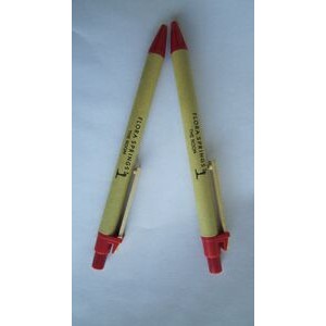 Recycled Pens W/ Matching Pocket Clip & Contrast Trim