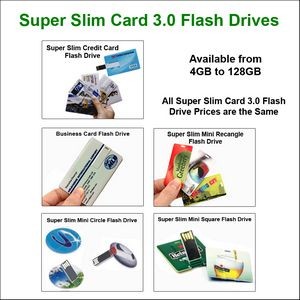 Credit Card Flash Drive 3.0- 128 GB Memory