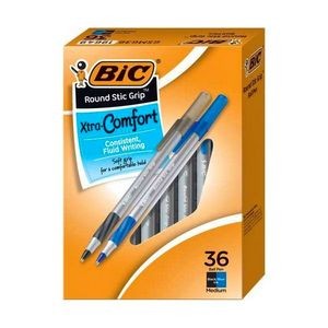BIC Round Stic Ballpoint Pens - 2 Colors, 36 Pack (Case of 18)