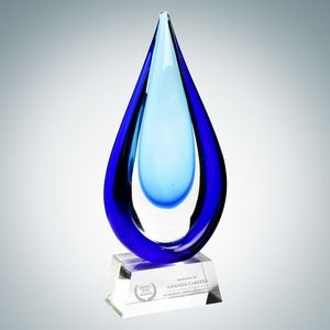 Art Glass Aquatic Award w/Clear Base (L)