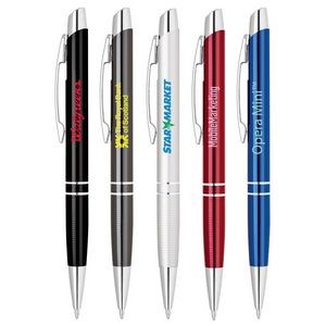 Aluminum Click Action Ballpoint Pen with Knurled Grip